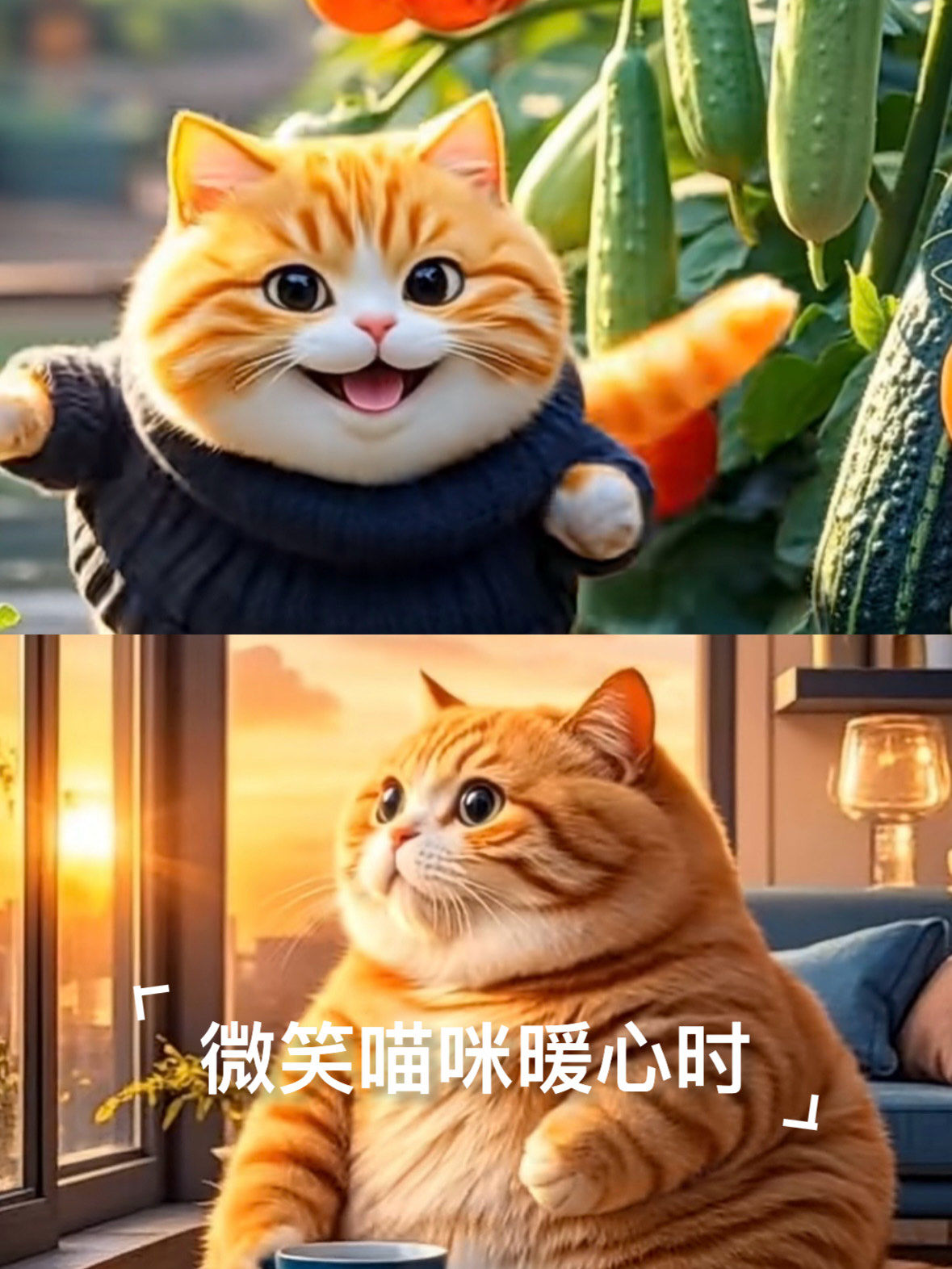 微笑的猫咪治愈系