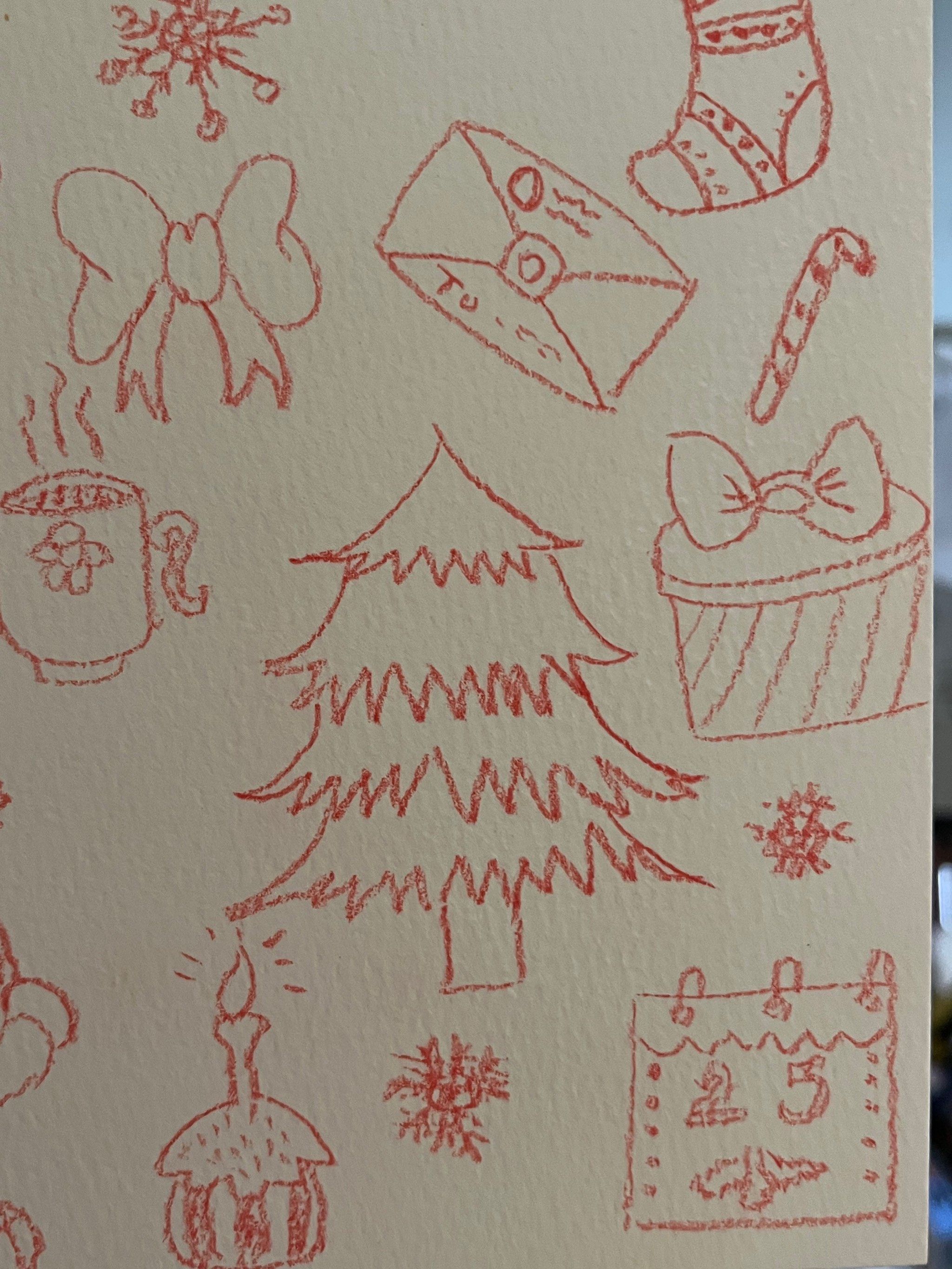 圣诞主题彩铅稿随手画来一张