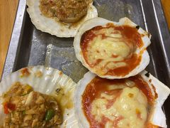 蒜蓉焗扇贝（熟蒜）3个-炒豆合作社(东四总店)