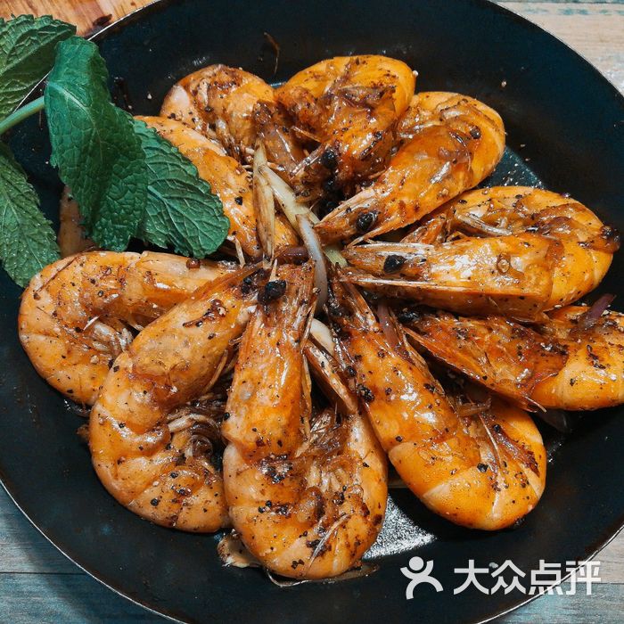 卡朋西餐黑胡椒焗大虾图片-北京西餐-大众点评网