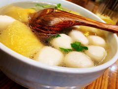 香菜鱼圆汤-双塔老饭店