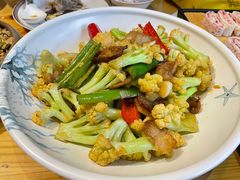 干锅有机菜花-十二毡房蒙餐·蒙古包