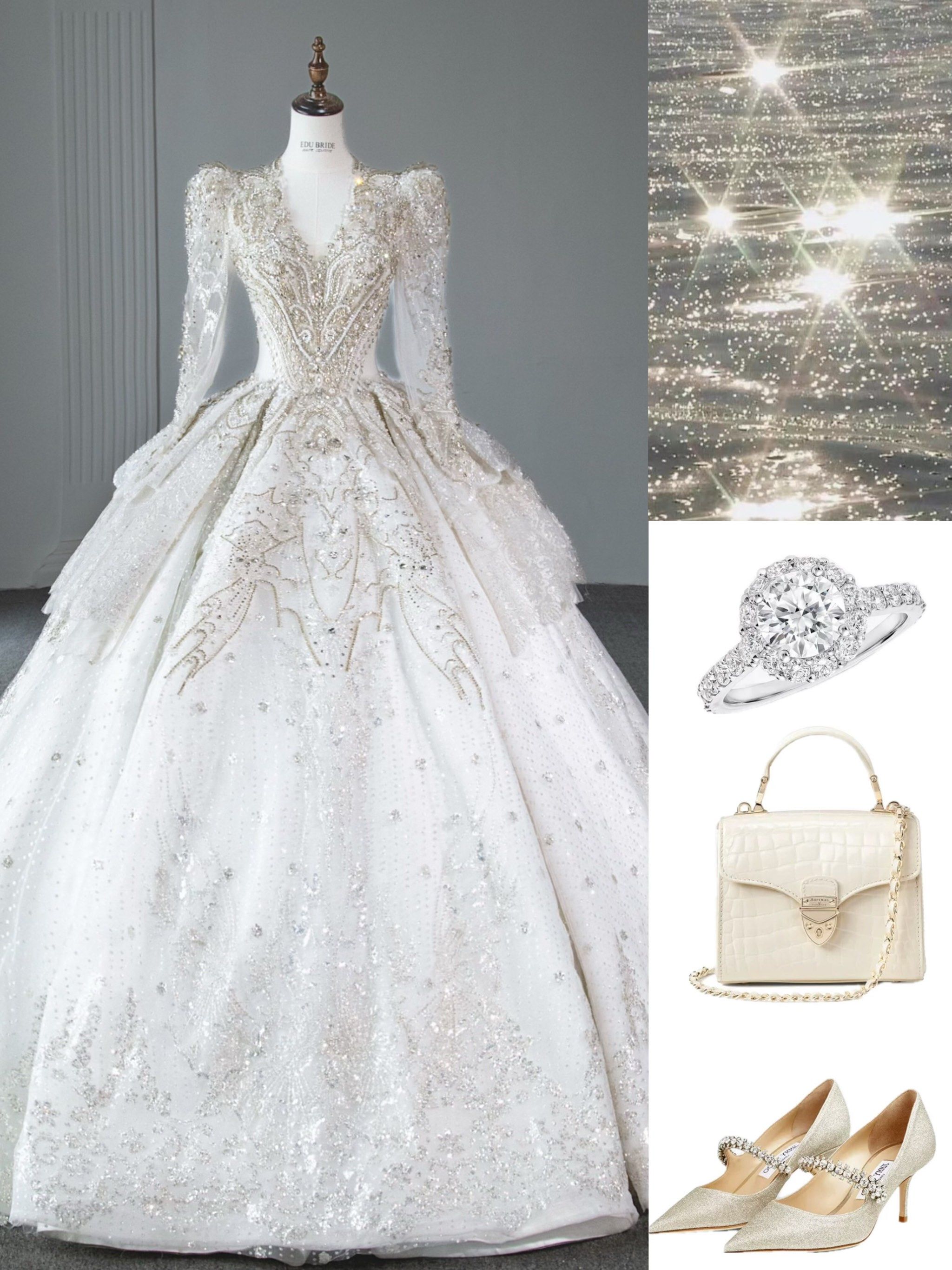 全网热捧的皇后领重工婚纱l佛山婚纱