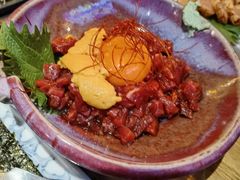 生牛肉拌海胆-九州酒场ひこぞう(2号店)
