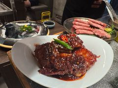 -草家酱蟹炭火烤肉店(珲春南路二店)
