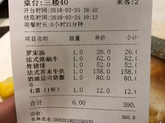 账单-红房子西菜馆(淮海中路店)