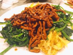 京酱肉丝菠菜-美达尔烧烤海鲜家常菜(泰山路店)