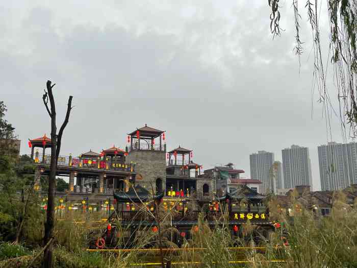 月醉西溪(寮步店)-"[薄荷]环境:西溪古村的晚上的夜景真是美.