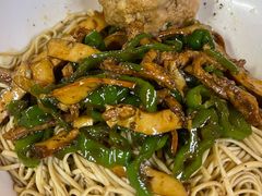 青椒干子肉丝干拌面-高邮面馆(明瓦廊店)