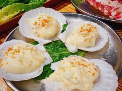 招牌芝士扇贝-青瓦炭韩潮烤肉(花园道店)