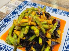 茄子烧豆角-壹阁胡羊焖饼(特色小吃街店)