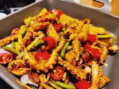 爆炒鱿鱼须-老头儿油爆虾·知味杭州(爱琴海购物中心)