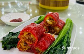 Signature Red Rice Fresh Shrimp Crispy Sausage