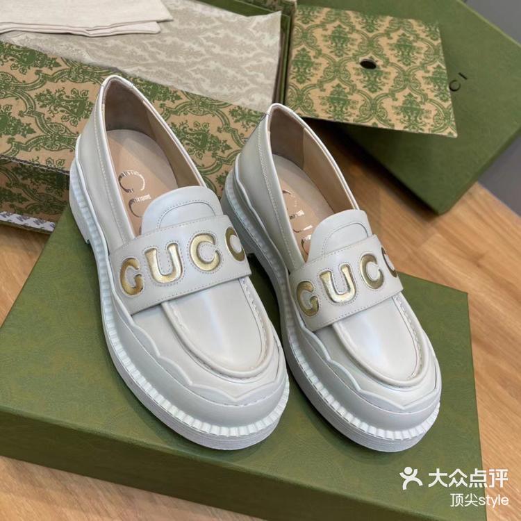 gucci厚底乐福鞋图片