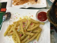 咸蛋黄焗薯条-福记烧味茶餐厅(豪森丽都店)