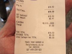 账单-Fergburger(皇后镇店)