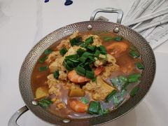 豆腐配虾-小乡小镇·传承桐庐土菜·老板亲自烧的菜