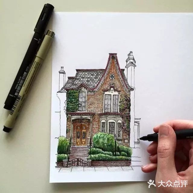 没想到彩铅画风景也能有这样效果！