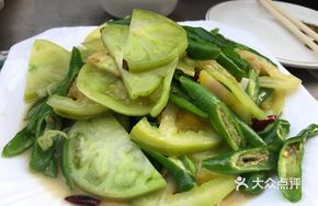 Stir-fried Green Tomatoes with Sichuan Peppercorns