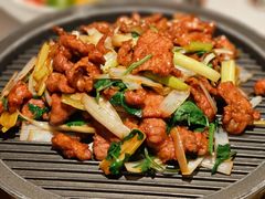 葱香爆羊肉-宝轩渔府·老字号海鲜·正宗津菜(水上店)