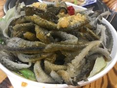 白灼鱼皮生菜-禄源公·老莞诚饭店