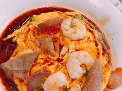 虾仁叉烧双拼滑蛋饭-旺记冰室(九龙中心大厦店)
