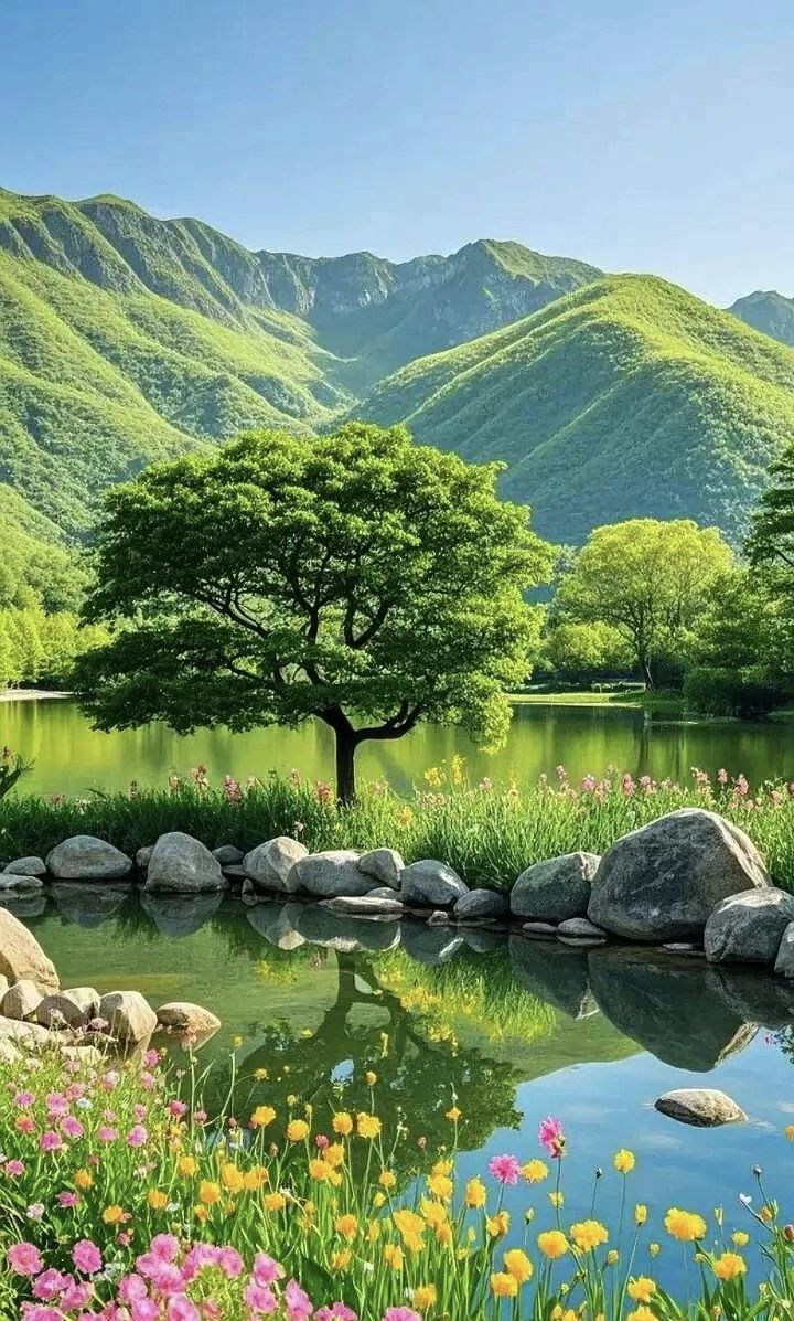 大自然风景美丽心情舒畅,祝大家开心快乐每一天