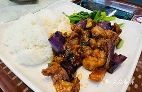 Braised Chicken with Eggplant and Perilla Rice