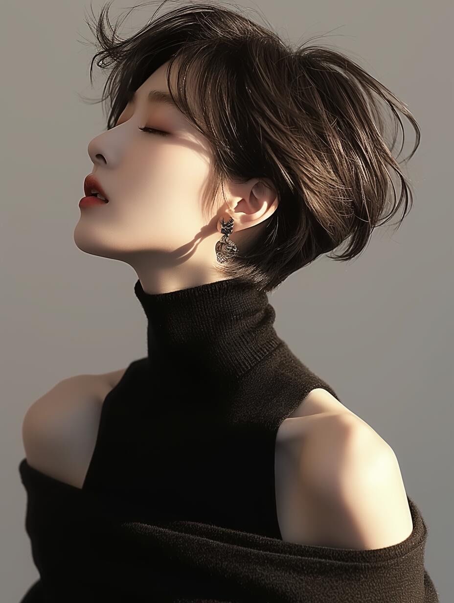 n短发发型气质美女
#剪出高级感