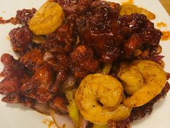 椒香虾仁爆鸡球-陈傻子餐厅(世纪都会店)