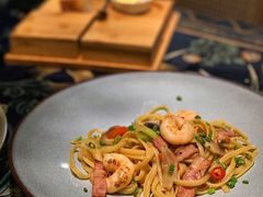 日式和风蒜香大虾意面-第101座花园餐厅(湖滨88店)