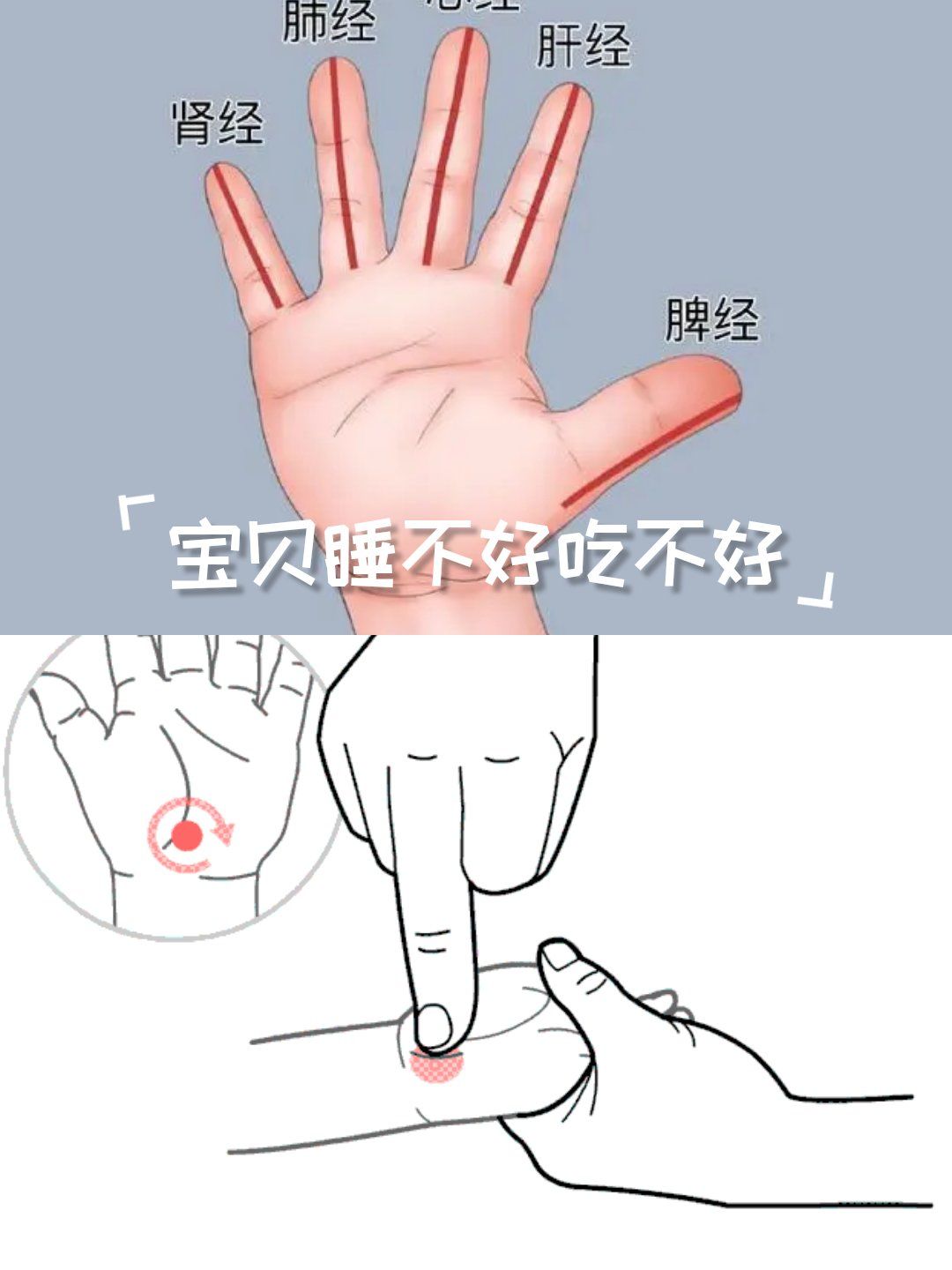 入睡困难,睡眠中易惊醒,多梦等问题
#小儿推拿手法
