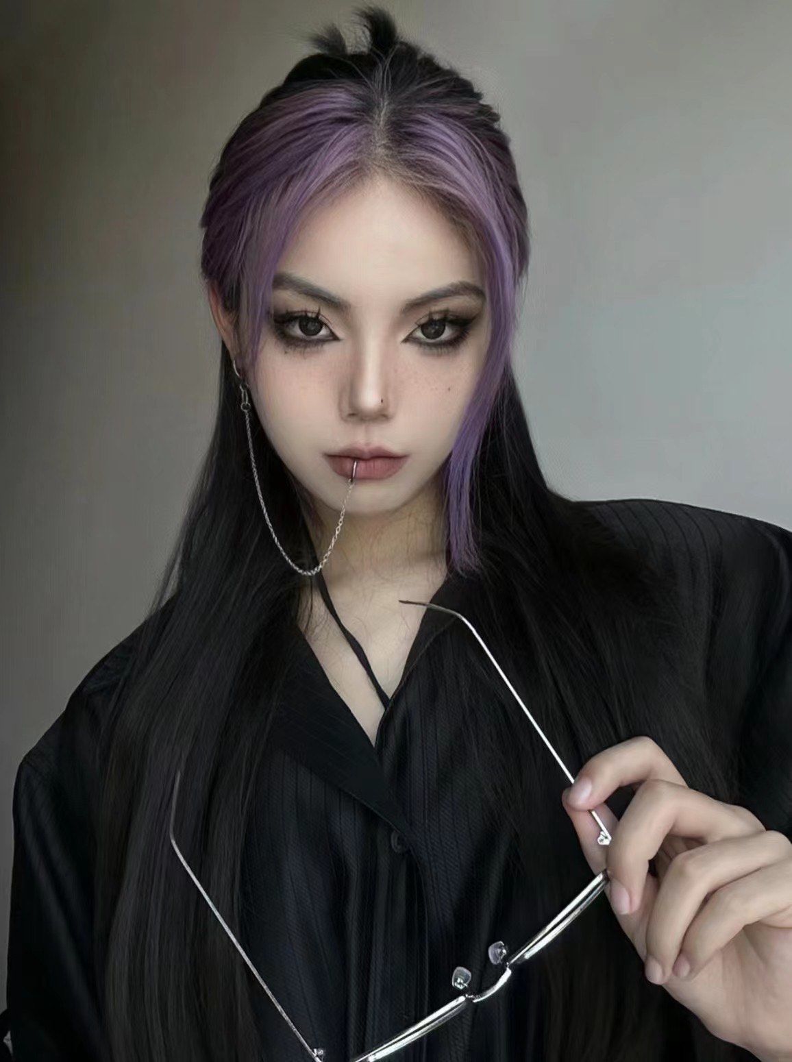 独特又显白的夏日元气紫罗兰刘海染!