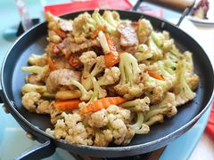 干锅有机花菜-添福来墨鱼饺子 · 海鲜东北菜(大连星海·黄浦路店)