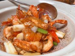 石锅烧海花竹虾-曾宴·楚菜(湖北省博物馆店)