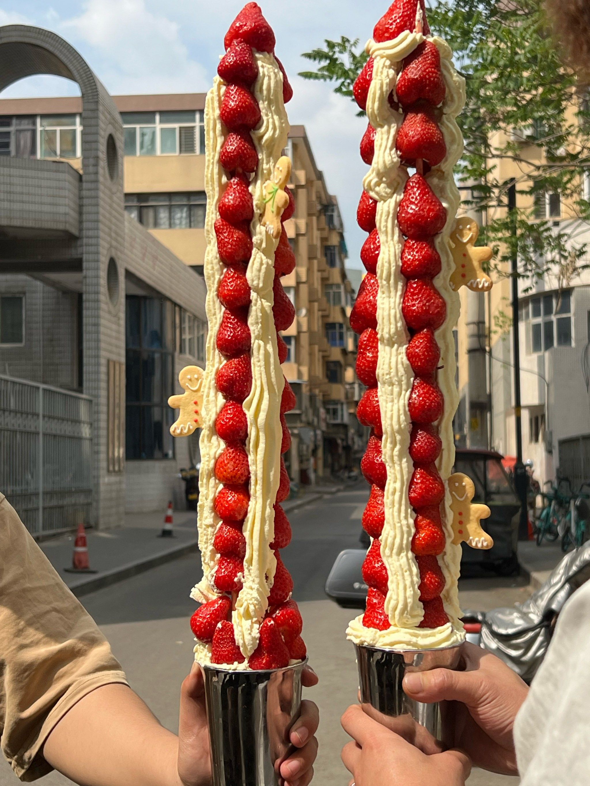 在东木头市!成功登顶草莓塔!🍓🍓