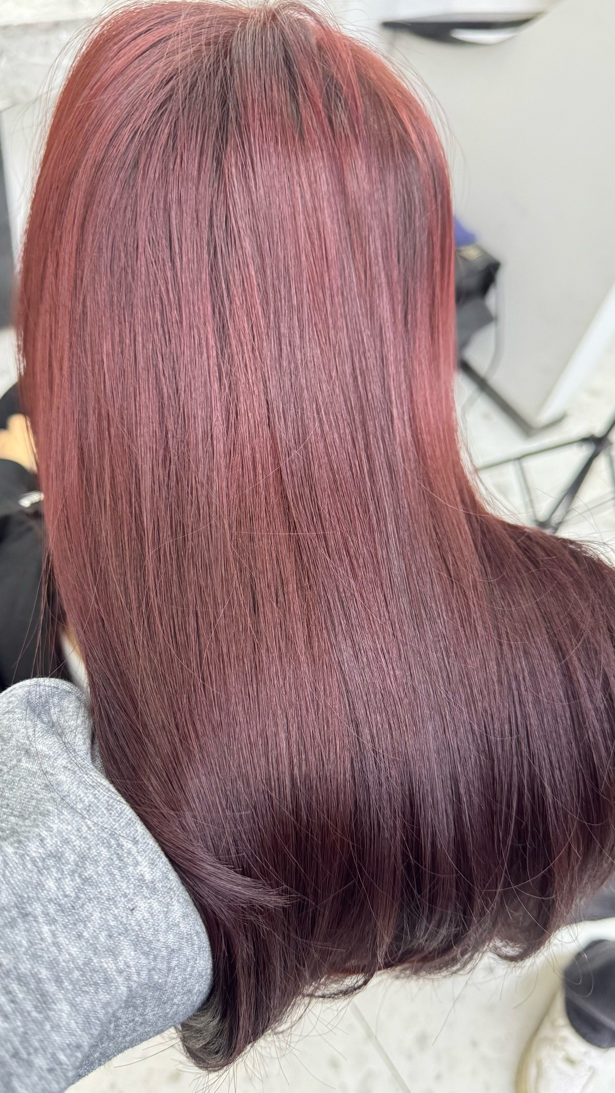 玫瑰红发色,美翻了