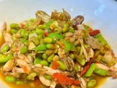 毛豆烧牛蛙-邵老爹老杭州白斩鸡·家常菜(建国北路店)