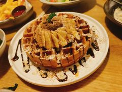 香蕉巧克力冰激凌松饼-有序Orderly融合西餐·咖啡(运河外滩店)