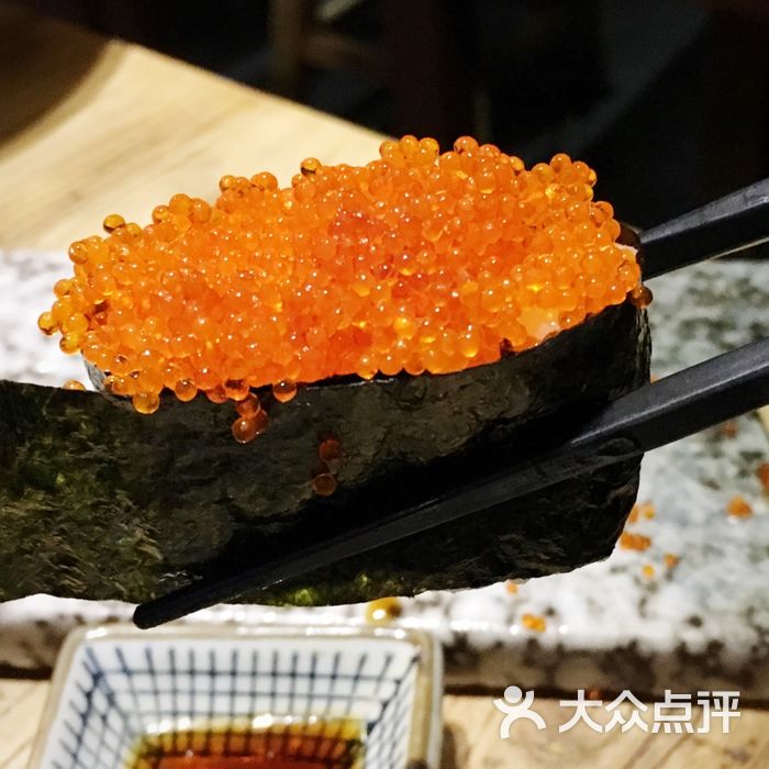 千羽鹤海鲜居酒屋蟹籽寿司图片-北京日本料理-大众点评网