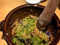 皮蛋青椒擂茄子-费大厨辣椒炒肉(皇庭广场店)