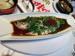 鲜露葱油蒸潮州翘嘴鱼-潮上潮(南中环店)