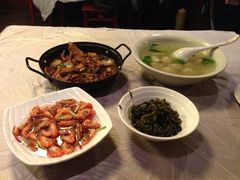 阿婆菜&nbsp;三味圆&nbsp;河虾&nbsp;干锅鸡-沈厅酒家(周庄店)