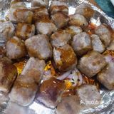 临走前请我来金家港海鲜大排档吃饭