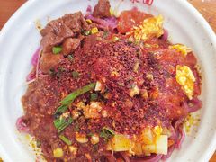 四合一火龙果面-手擀菠菜面(西康路店)
