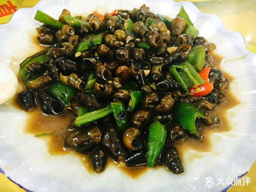 家乡菜馆山坑螺图片