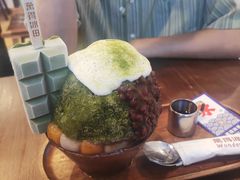 抹茶生乳かき氷-WONDER ICE 萬得冰田(建設路总店)