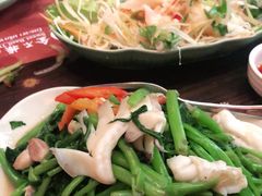 蝦醬鲜鱿炒通菜-金不换泰国餐厅(荃湾广场店)