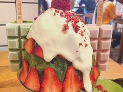 抹茶生乳かき氷-WONDER ICE 萬得冰田(建設路总店)