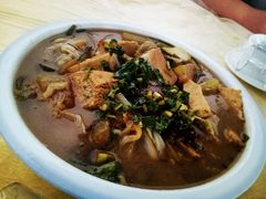 农家饭的大锅菜-沕沕水生态风景区